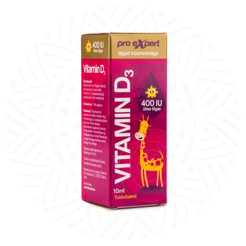 Vitamin D Pro Expert 400IU Drops 10ml for Kids with cumin oil